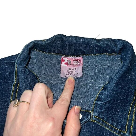 2B Real Dark Wash Denim Dress Size 14/16 - Picture 5 of 9